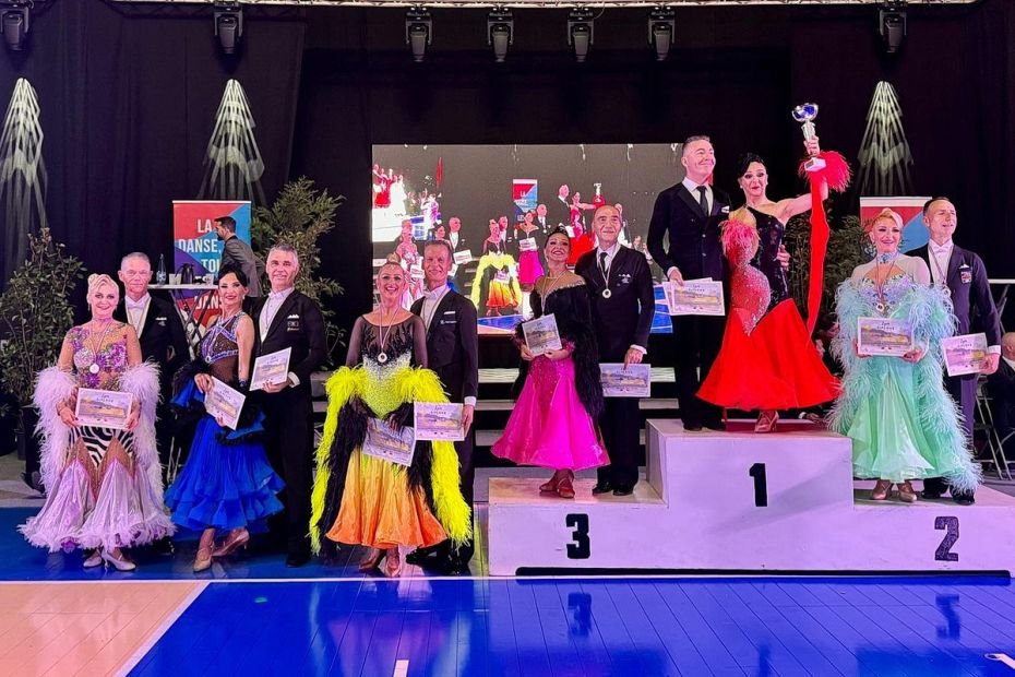 Die Siegerehrung des Weltranglistenturniers Senior III Standard in Lyon    Bild: privat