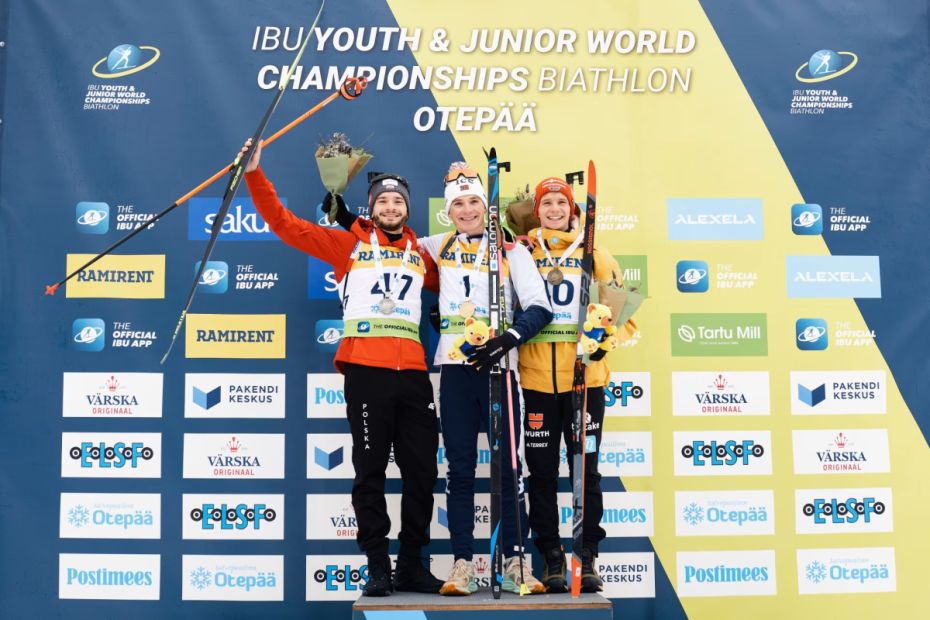 Jan Gunka, Isak Frey, Linus Kesper (v.l.n.r.)    Bild: IBU / Osula