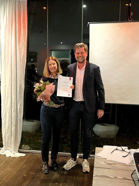 v.l. Jutta Lang-Wolz (WSG Geisenheim), Markus Jestaedt (Vorsitzender Sportkreis Rheingau-Taunus)    Bild: Markus Jestaedt, Sportkreis Rheingau-Taunus