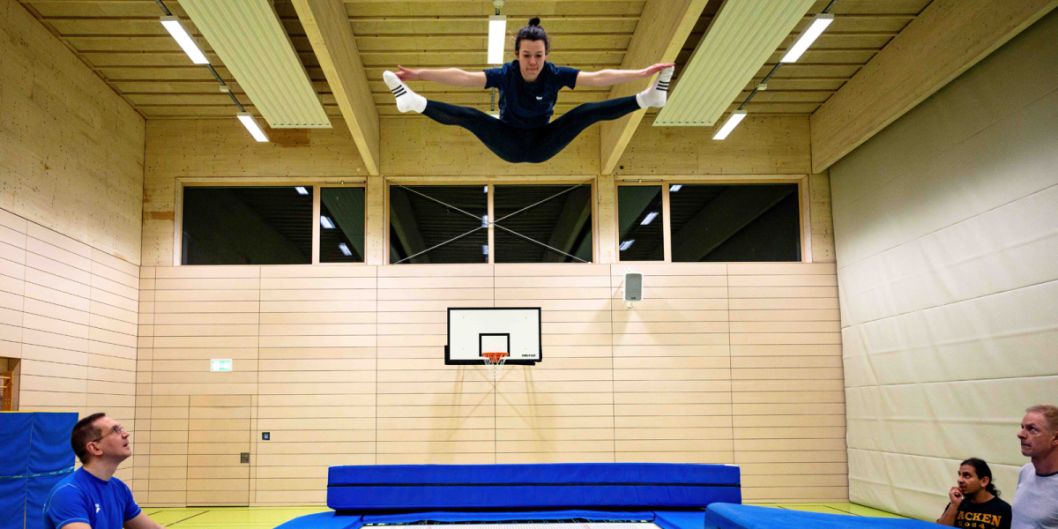 ... sowie Trampolin für alle.    Bild: Florian Wiegand