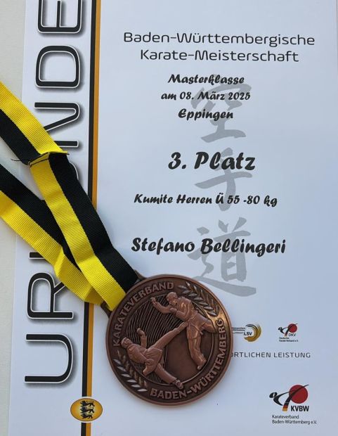 Bronze für Stefano Bellingeri auf der Offenen Landesmeisterschaft Baden-Württemberg    Bild: Stefano Bellingeri privat