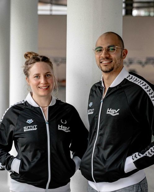 Athletensprecher Reva Foos, Sebastian Pierre-Louis    Foto: Christian Gold