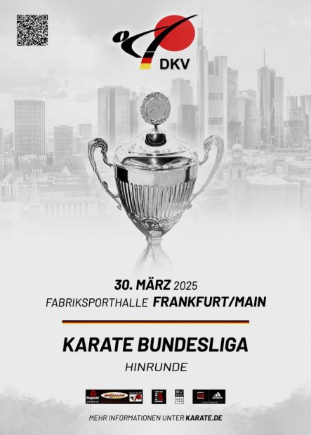 Offizieller Flyer zur Bundesliga Hinrunde 2025 in Frankfurt am Main    Bild: Deutscher Karate Verband