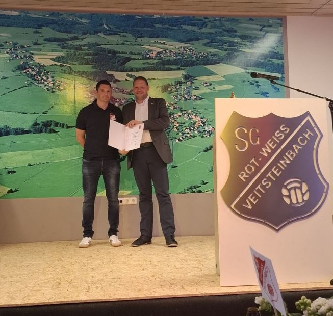 SG Rot-Weiß 1925/45 Veitsteinbach - Ehrung für Herrn Julian Möller    Bild: Scheibelhut, Andreas
