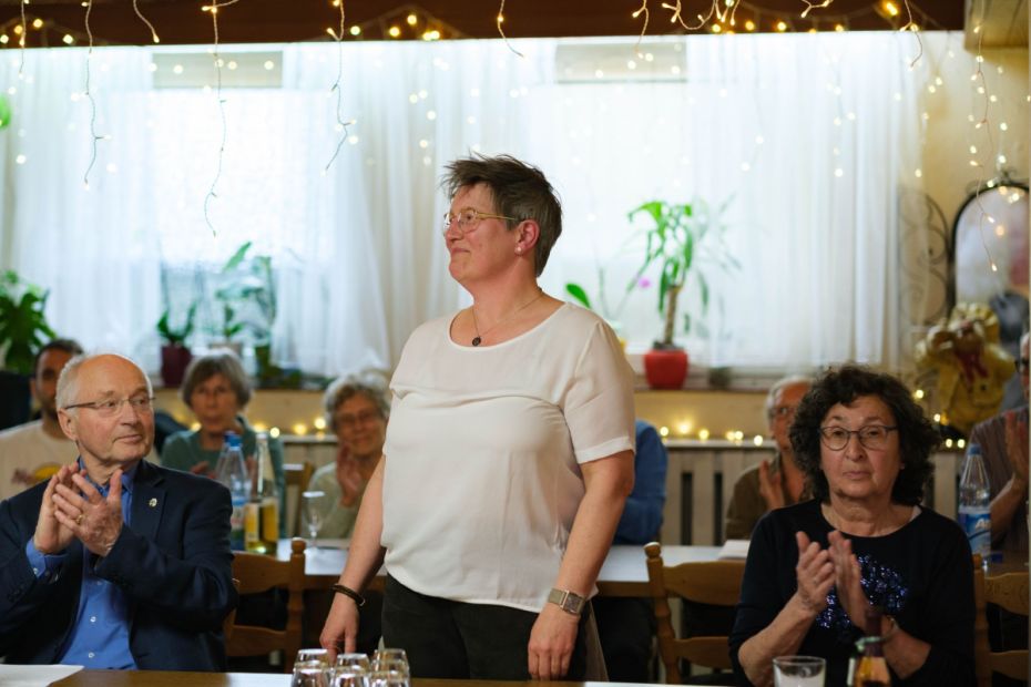 Annette Mehring vom Sportabzeichenteam des Sportkreises    Bild: Ellen Lewis