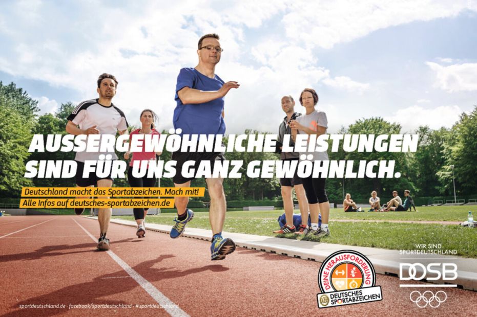 Das Sportabzeichen macht Spaß und vereint Menschen jeden Alters.    Bild: DOSB