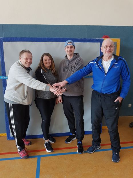 Referententeam:  von re. Kurt Gehrmann, Milana Succo, Jannis Mengler, Carlo Wiegand    Bild: Bärbel Dobsza