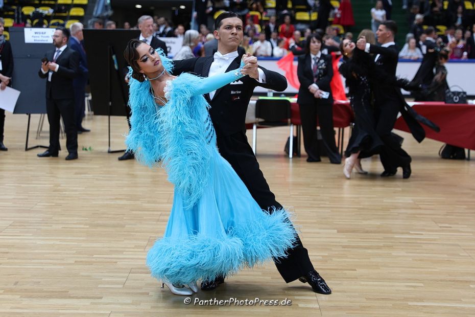 Andrei-Daniel Neagu und Selin Kaloglu (Tanzsport Zentrum Heusenstamm) werden vierte beim WDSF Open Youth Standard Bild: Robert Panther (www.PantherPhotoPress.de)