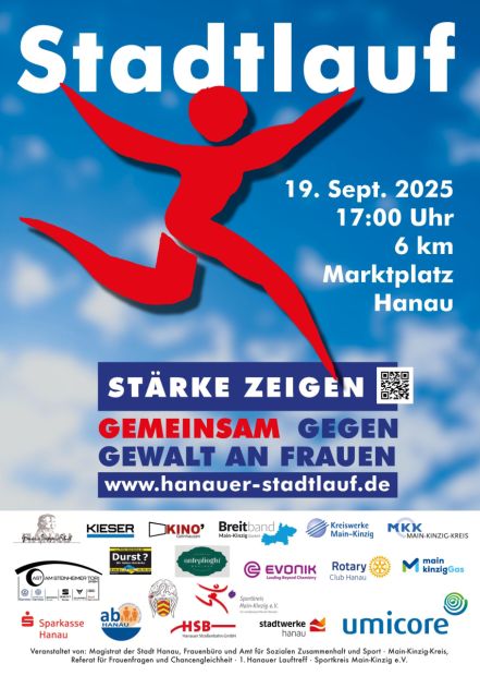 Plakat für den Stadtlauf 2025 in Hanau    Bild: Magistrat der Stadt Hanau