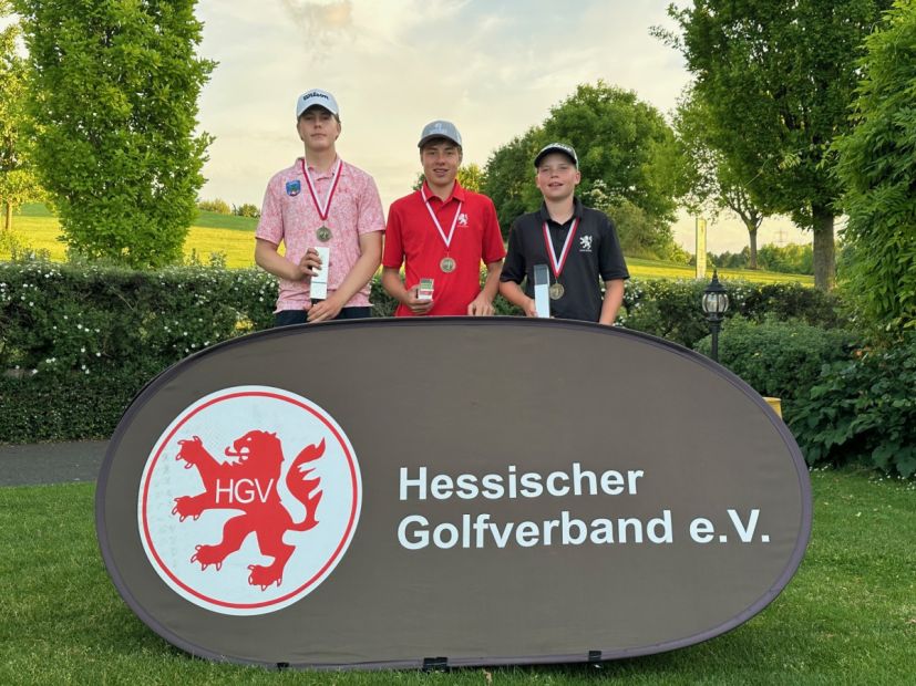 Hessische Jugendmeister: Moritz Küls, Lennart Döhrer und Leonard Bartsch