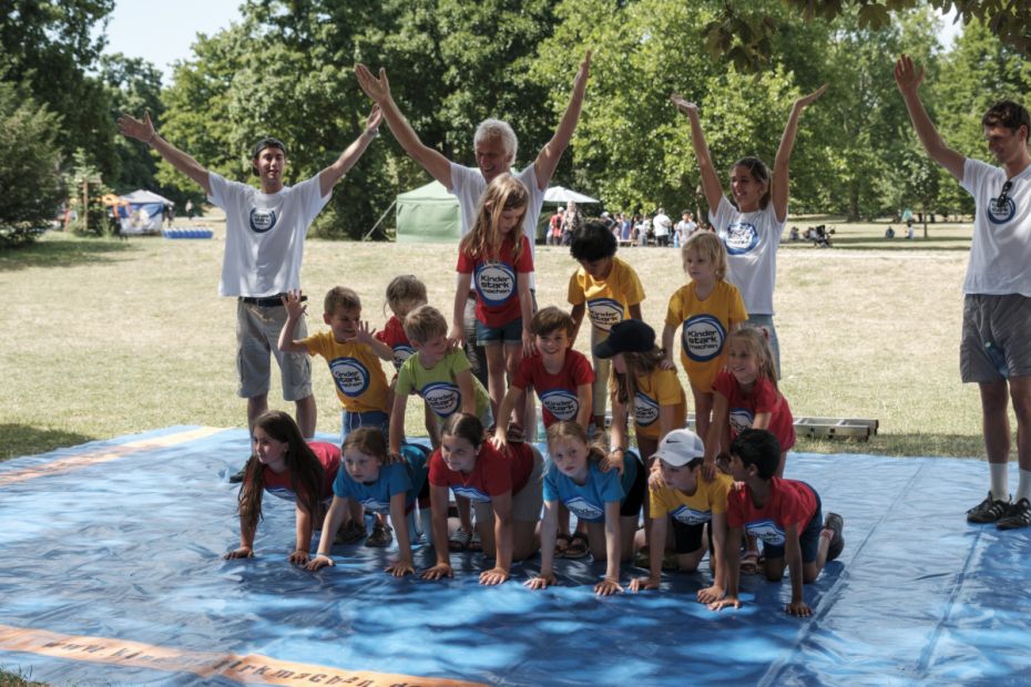 Action bei der Initiative „Kinder stark machen“ des Bundesinstituts für Öffentliche Gesundheit (BIÖG).    Bild: Niclas Weber