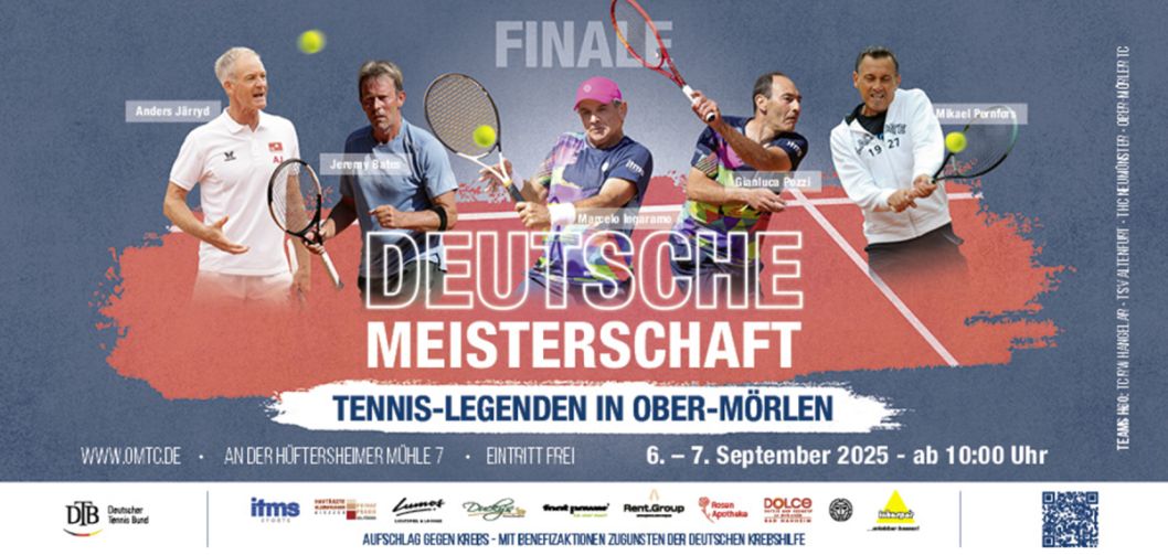 Tennis der Spitzenklasse und eine Spendenaktion: Das erwartet die Gäste bei der Deutschen Tennismeisterschaft der Herren 60 in Ober-Mörlen.    Bild: omtc