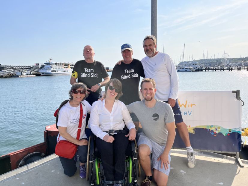 Die Offenbacher Teams mit Timm Kröger oben vlnr Uwe Gruhn, Matthias Sator und Timm Kröger, unten vlnr Jutta Grun Reimers, Laura und Benedikt Weise    Bild: Jutta Reimers-Gruhn ORV-S