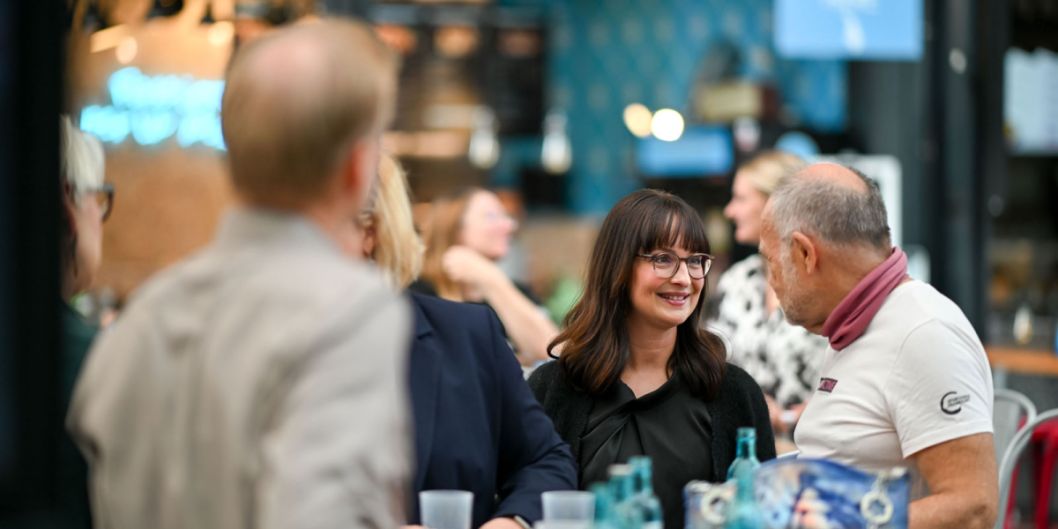 Die offizielle Pressekonferenz im MyZeil.    Bild: Kai Peters