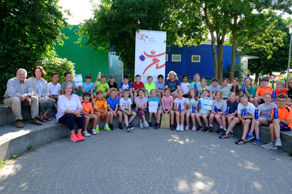 Siegerklasse der Grundschule Leeheim    Bild: Sportkreis GG