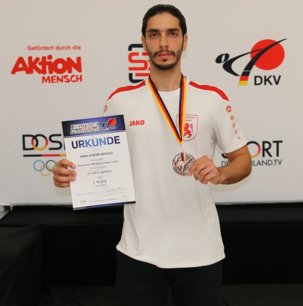 Nima Kheiri-Ahvazi, Bronze, Kumite Einzel Herren    Bild: Martina Bier für den HFK