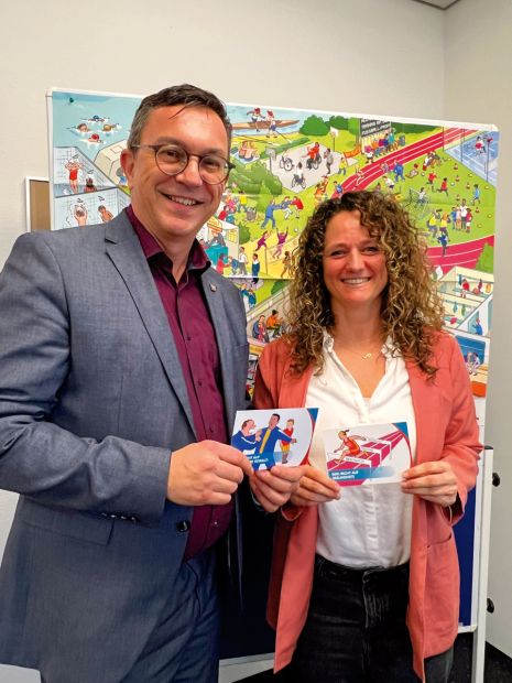 Kinderschutzbeauftragter Alexander Bauer und Isabelle Schikora (Leitung im Referat Kindeswohl).Foto: Sportjugend Hessen