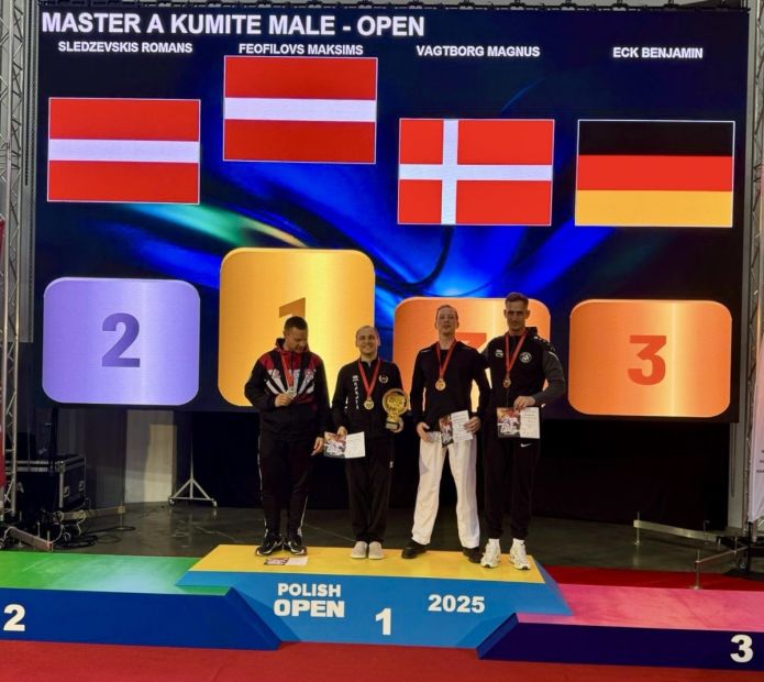 Rechts außen: Benjamin Eck, Bronzemedaille    Bild: B. Eck für den HFK