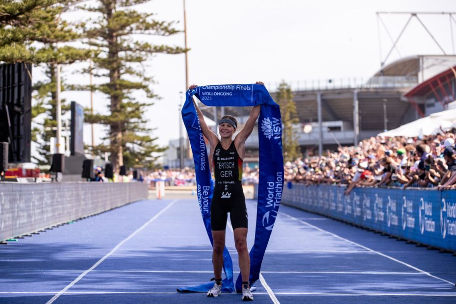 Lisa Tertsch wurde als erste Deutsche überhaupt im australischen Wollongong Triathlon-Weltmeisterin.    Bild: World Triathlon