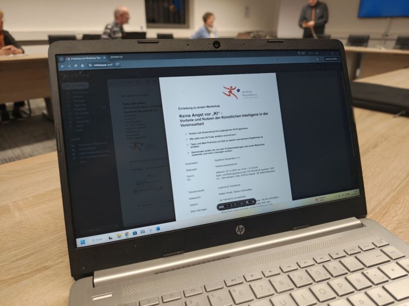 Workshop KI    Bild: Sportkreis Bergstraße