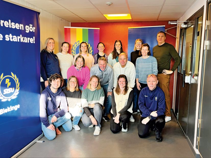 Ein gemeinsames Abschiedsfoto von den Mitarbeitenden des RF-SISU Blekinge und den Mitarbeitenden der Sportjugend Hessen.Foto: Sportjugend Hessen