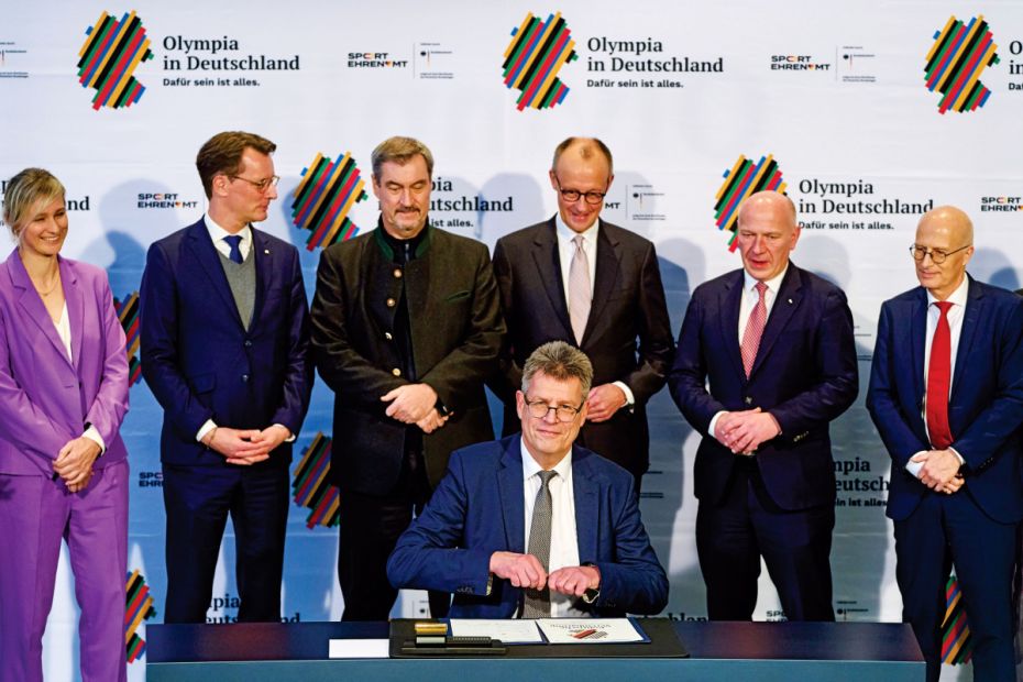 Die Bewerbung um Olympische Spiele ist ein zentrales Projekt, das der DOSB und die Bundesregierung gemeinsam auf den Weg gebracht haben. „Unser Land sucht in diesen schwierigen Zeiten nach neuen Zielen. Die Menschen spüren, dass sich etwas verändern muss – und auf diesem Weg kann Olympia in Deutschland hilfreich sein“, sagt DOSB-Vorstandsvorsitzender Otto Fricke.Foto: Picture-Alliance