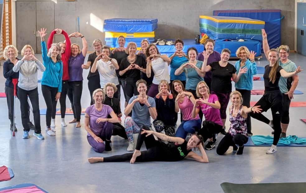 Die Teilnehmerinnen am Ende eines schweißtreibenden, inspirierenden Tages