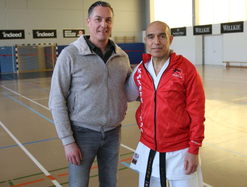 Links: Alexander Kuppler (Stilrichtungsbeauftragter Wado Ryu), rechts: Amir Valadkhani (Stilrichtungsreferent Shotokan)    Bild: Martina Bier (HFK Pressereferentin) für den HFK