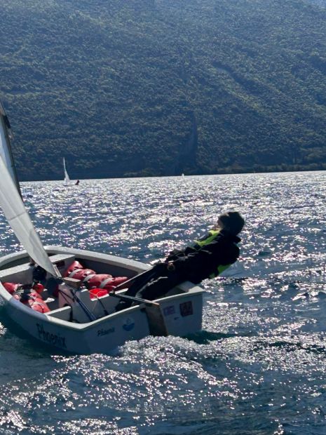 Beste Trainingsbedingungen für die Opti-Regattaeinsteiger    Bild: Dierk Conrad