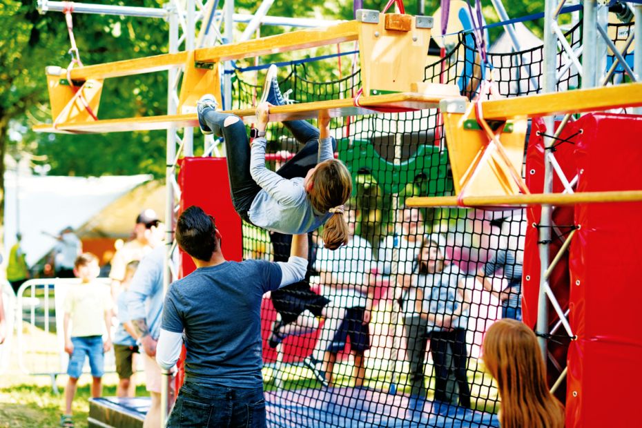 „Hessens Festival des Sports“ – hier im Jahr 2023 in Pfungstadt –begeistert vor allem junge Hessentagsgäste.Foto: Ellen Lewis