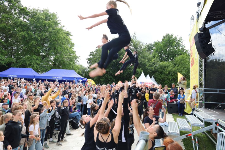 Der Zuschauer-Magnet - die Funtastix vom SV Concordia Welkers begeisterten etwa 1.000 Zuschauer.    Bild: Sportkreis Fulda-Hünfeld