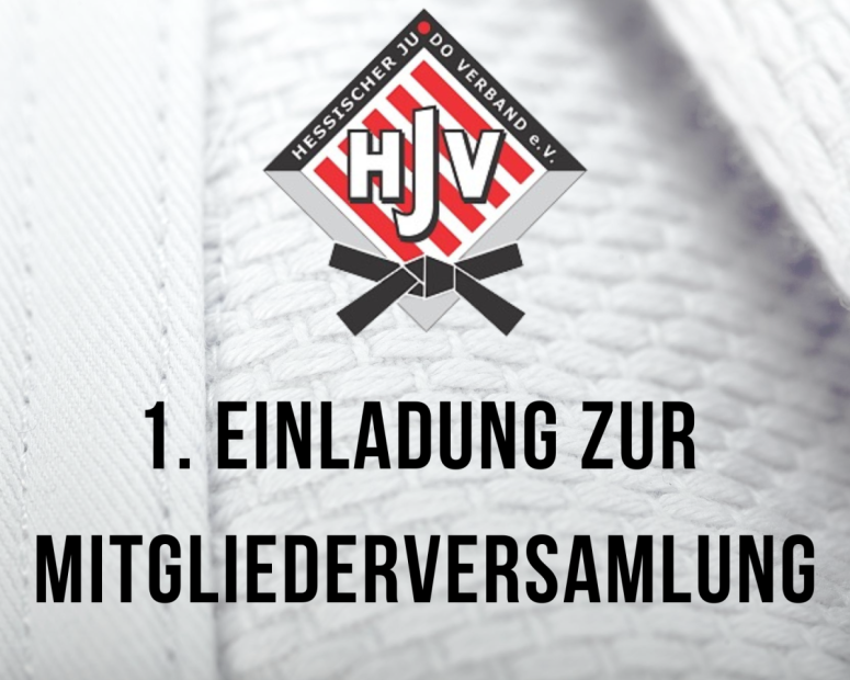 Man sieht das HJV-Logo mit dem Text: 1. Einladung zur Mitgliederversammlung