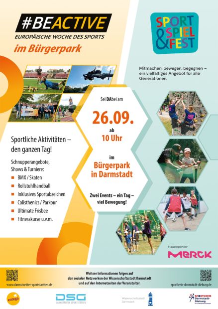 Das wegen Hitze ausgefallene Sport- & Spielfest findet im Rahmen von #beactive 2026 am 26.09.26 statt. Bild: SKDADI