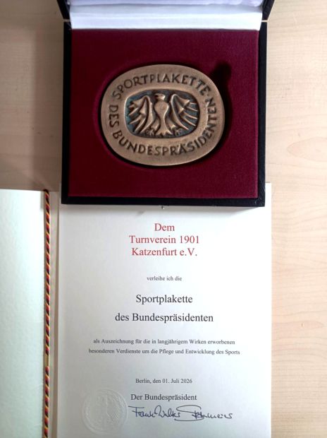 Sportplakette des Bundespräsidenten Bild: TV Katzenfurt