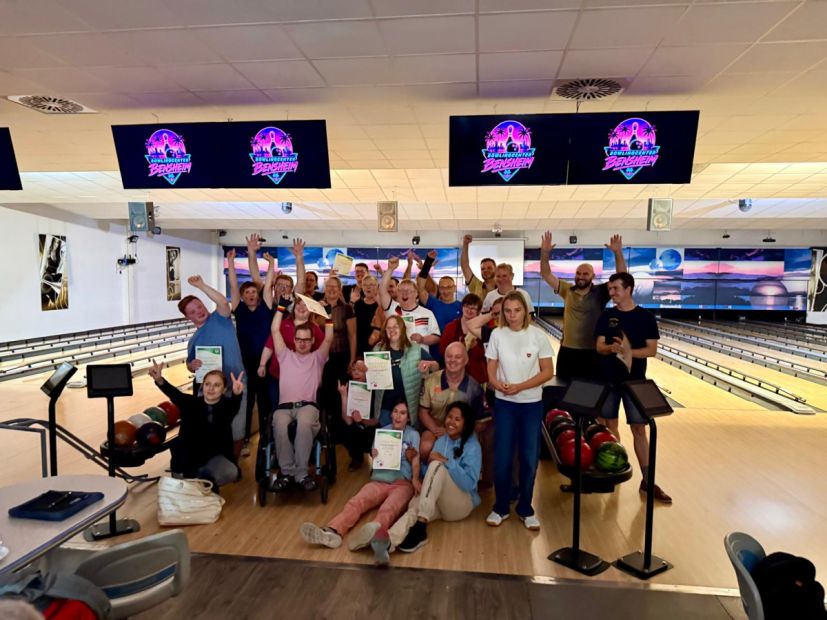 Teilnehmer des 1. Inklusiven Bowlingturniers in Hessen Bild: Bowlingsportclub Bensheim 08 e.V.