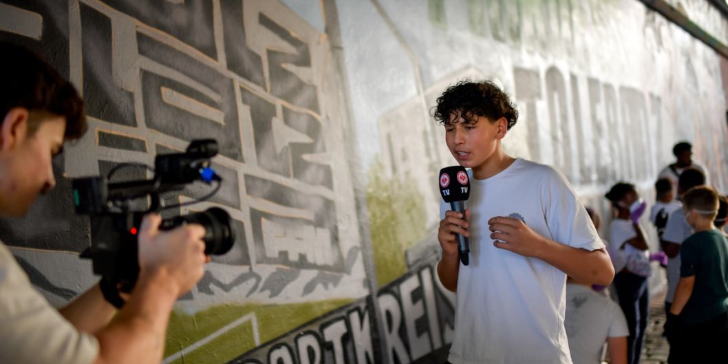 Ayoub Lamaallam vom Ligarat der Bolzplatzliga. Bild: Kai Peters