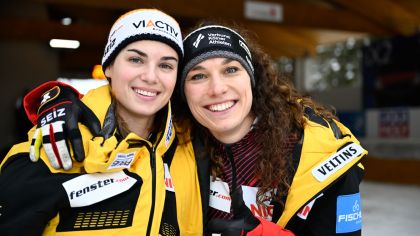 von links Kim Kalicki , Leonie Fiebig                Bild: Foto Viesturs Lacis