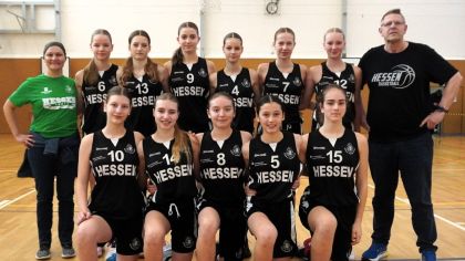 Team HESSEN beim DBB-Wettbewerb "Perspektiven für Talente" (Jahrgang 2010) in Chemnitz (19.-21.01.2024)                Bild: Spissinger