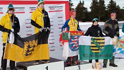 3. Platz für Lasse Kollmann (SC Willingen) im Biathlon                Bild: Mario Rummel