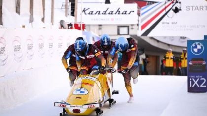 Ammour Vierer beim Start                Bild: Viesturs Lacis