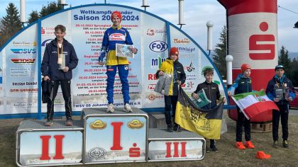 Steffen Lingnau auf dem 1. Platz bei der Gesamt-Siegerehrung