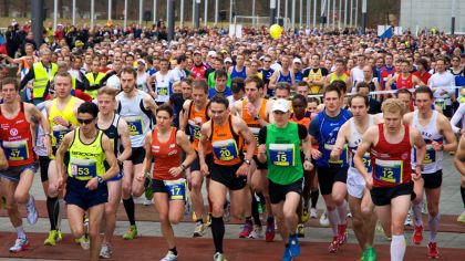 Der Halbmarathon in Frankfurt verzeichnet neue Rekordzahlen.                Bild: motion events GmbH