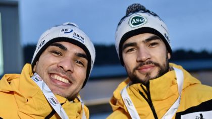 von links   Issam und Adam Ammour                Bild: Viesturs Lacis,    Laura Lakovica