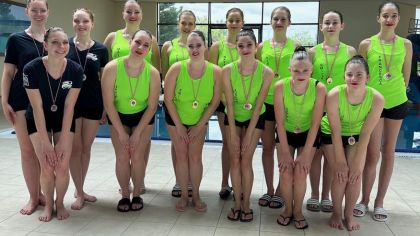 Siegerehrung Gruppen, von links: Silber: Team Fulda, Gold: Team ESSC Junioren, Bronze: Team ESSC AK-C                Bild: Foto A. Hermann