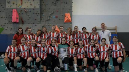 U17-Team West Juniorinnen bei der Floorball-Trophy 2023 in Naumburg                Bild: Floorball Deutschland