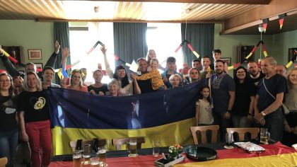 Große Begeisterung  bei den ukrainischen Fans                Bild: Sportkreis Odenwald