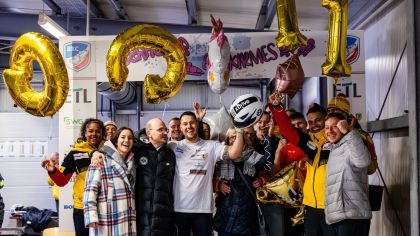 Abschiedsparty von Christian Hammers  (Bildmitte im weißen T-Shirt)                Bild: BSD