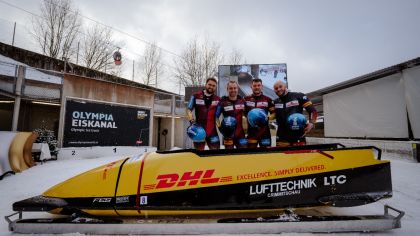 Der erfolgreiche Vierer mit  von links Felix Dahms, Maximilian Illmann, Eric Strauß, Lukas Frytz.                Bild: raw  pictures - Schwab