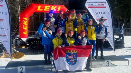 Freudenschreie am Notschrei - das Biathlon-Team feiert zahlreiche Erfolge                Bild: SC Willingen
