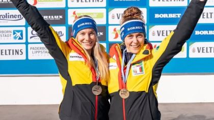 Das siegreiche Duo Mira Baus (links) und Charlotte Candrix                Bild: Dietmar Rieker